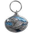 Two Eagles Metal Key Chain with Enameled Details